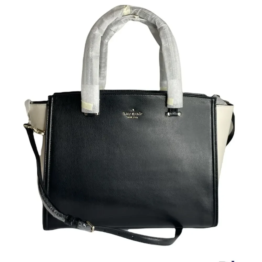 Kate Spade Geraldine Patterson Drive Black Cement Shoulder Satchel Bag - Picture 1 of 7